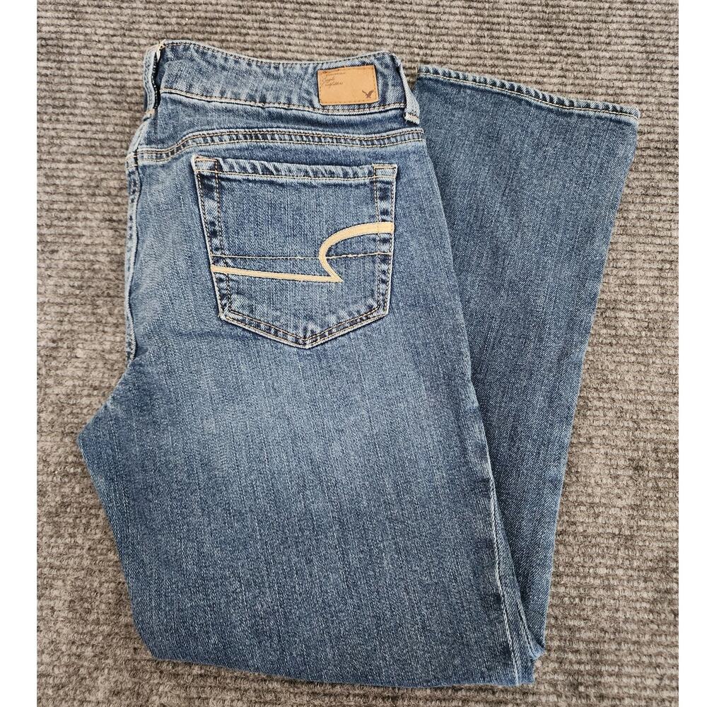 American Eagle Outfitters Womens 10 Artist Double Button Blue Denim Jeans